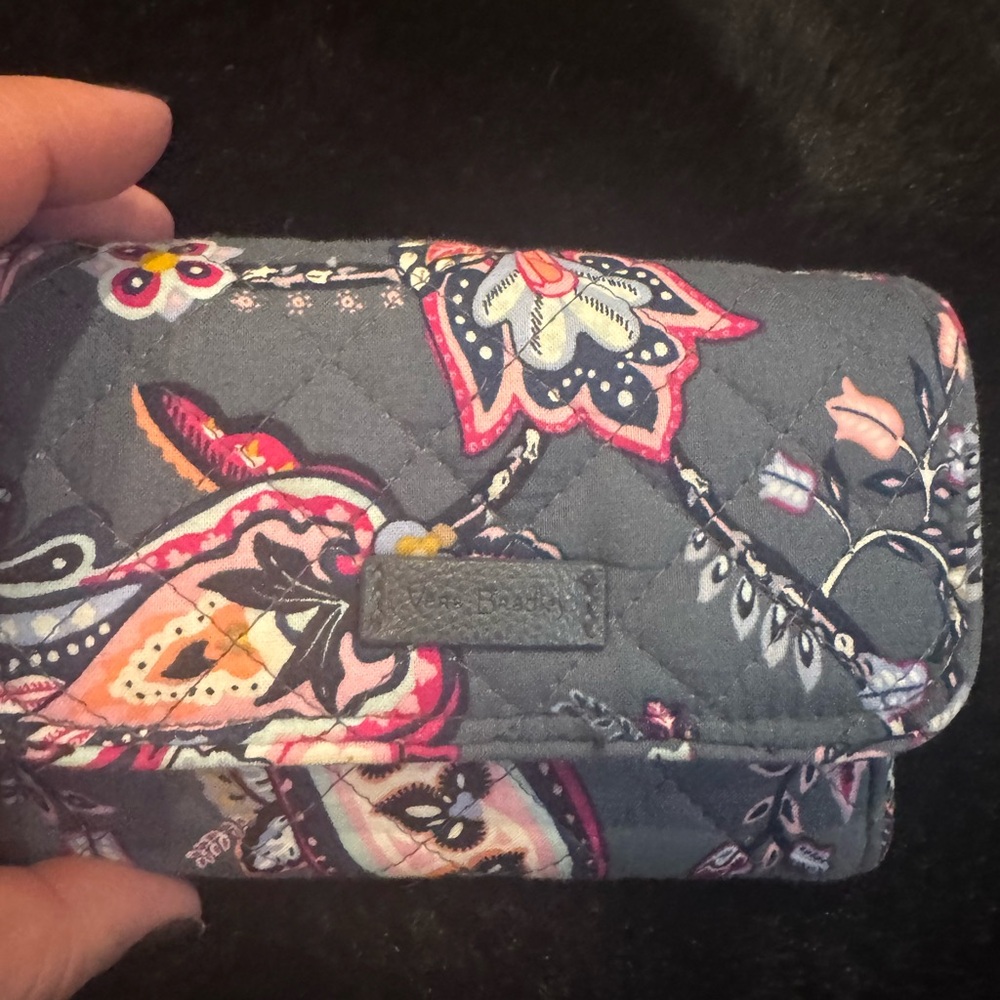 Vera Bradley Dark Floral Quilted Wallet